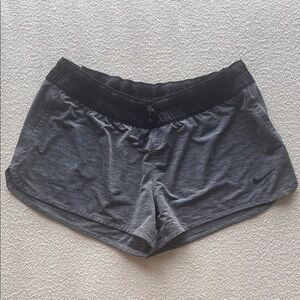 Nike Women's Black and Gray Athletic Shorts